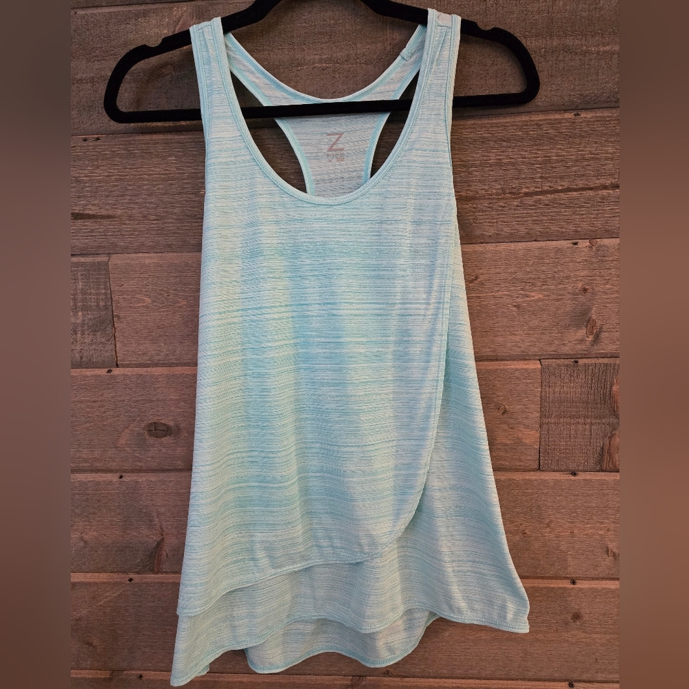 Z for Zella Seafoam Green Flyaway Active Tank Top - Medium Racerback